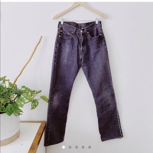 Vintage black Levi 501s
